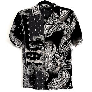 No Boundaries Paisley & Floral Print Buttoned Front Shirt